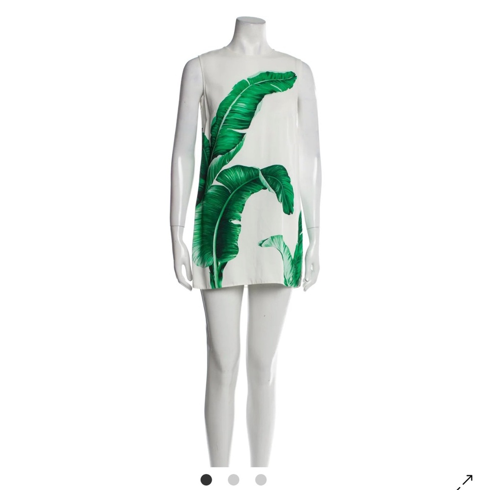 Dolce & Gabanna Tropical Leaf Print Dress Sz IT 38, US 2, XS